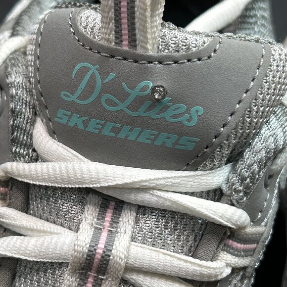 Skechers D'Lites Womens 11947W Gray Athletic Walking Size 8 Wide Fit - Picture 9 of 9